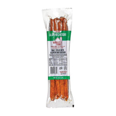 Wenzel's Farm front packaging showing jalapeño cheddar flavor and convenience