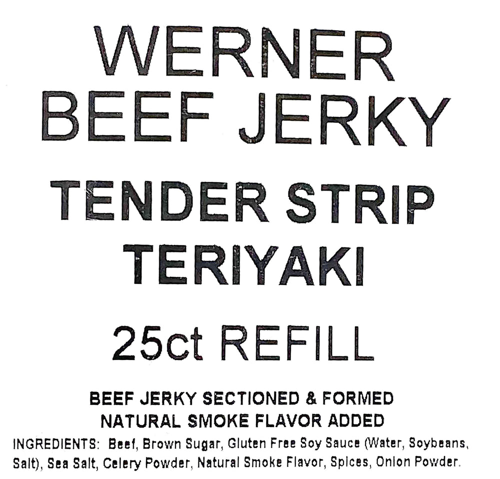 Werner closeup of tender strip texture highlighting moist, easy‑to‑chew teriyaki