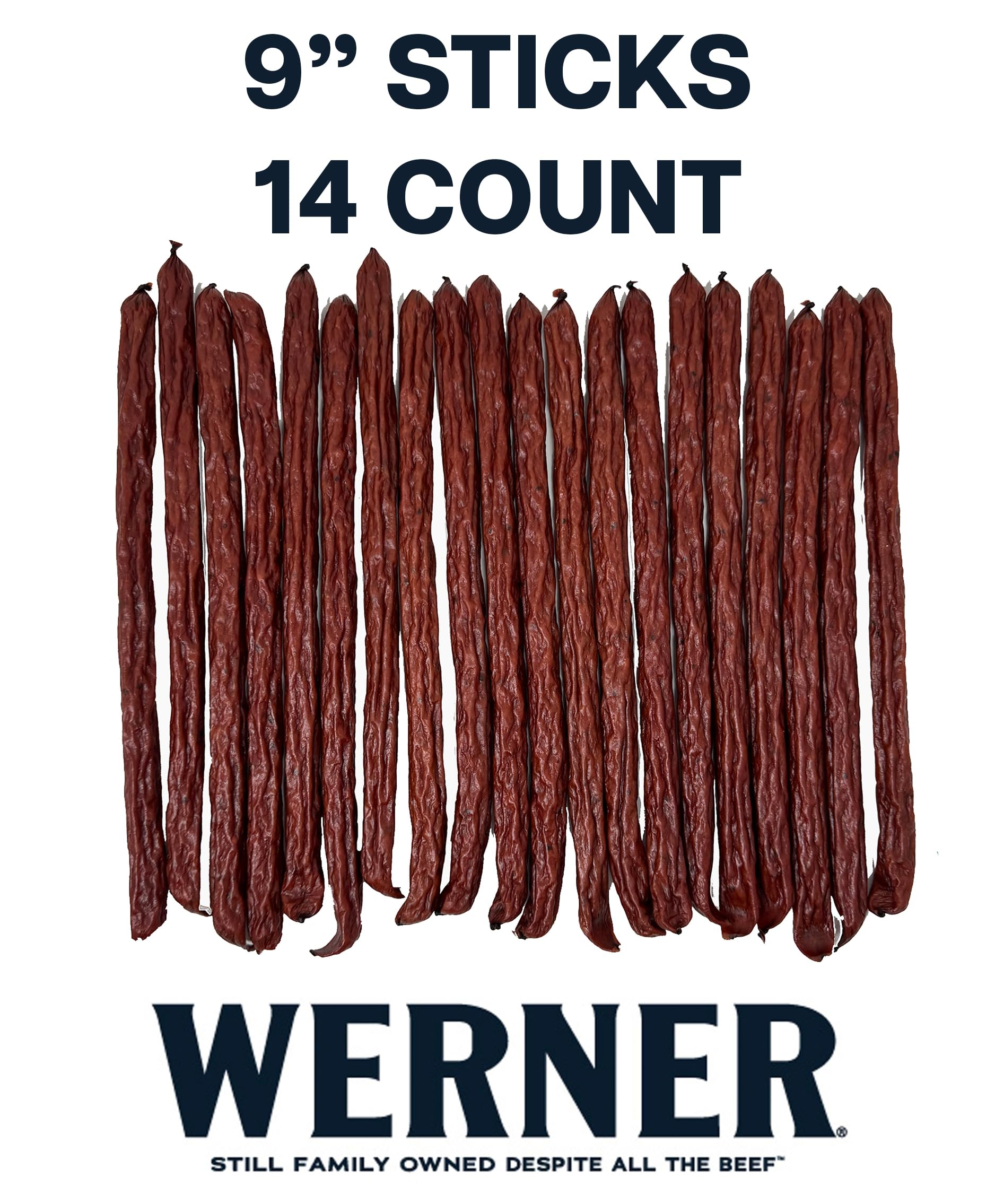 Werner close-up of smoked teriyaki stick texture highlighting savory and chewy bite