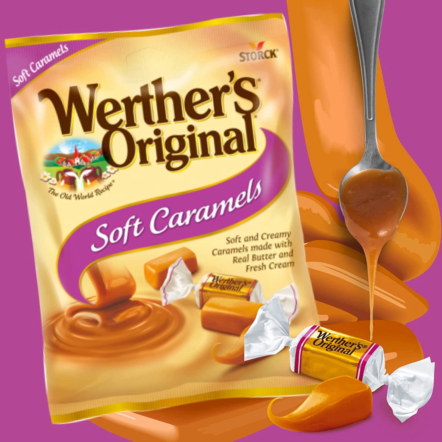 Werther's Original candies in a bowl on a holiday table creating an inviting shareable treat