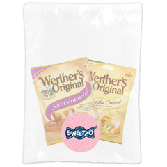 Werther's Original classic caramel close-up showing buttery chew and rich color