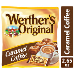 werther's original close-up of caramel texture, highlighting glossy buttery finish and appeal