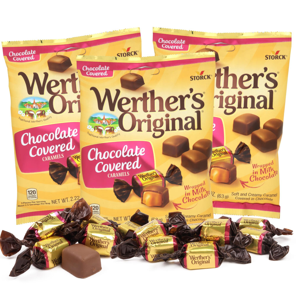 Werther’s Original front pack showing neat wrappers and portability