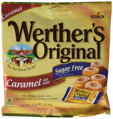 Werther's Original front packaging showing 2.75 oz bag and logo for recognizable taste
