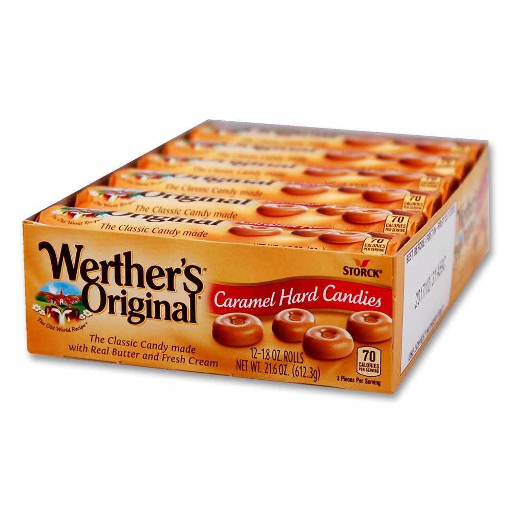 Werther's Original front packaging showing roll design and brand recognition benefit