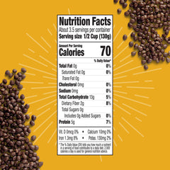 Westbrae Natural open can close-up of black lentil texture and ready-to-eat benefit