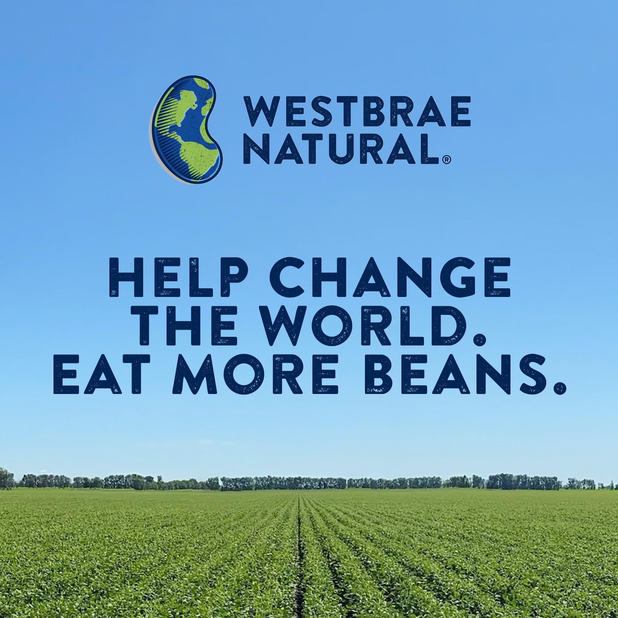 Westbrae Natural stacked cans in pantry illustrating bulk storage convenience