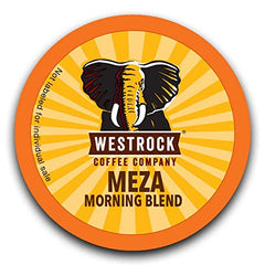 Westrock Coffee Company close-up of a single Meza Morning cup highlighting pod texture