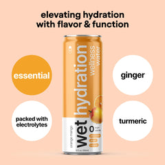 WET HYDRATION Peach Pineapple close-up highlighting natural fruit notes and refreshing taste