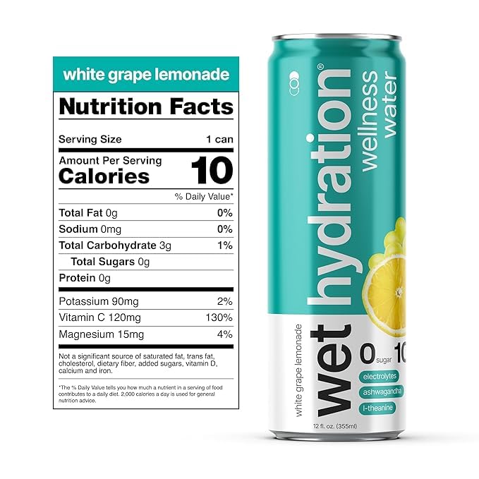 WET HYDRATION Watermelon Lemon Lime pour demonstrating light, crisp hydration benefits