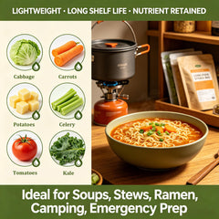 WGENGWU spoon showing mixed vegetable piece sizes for easy cooking