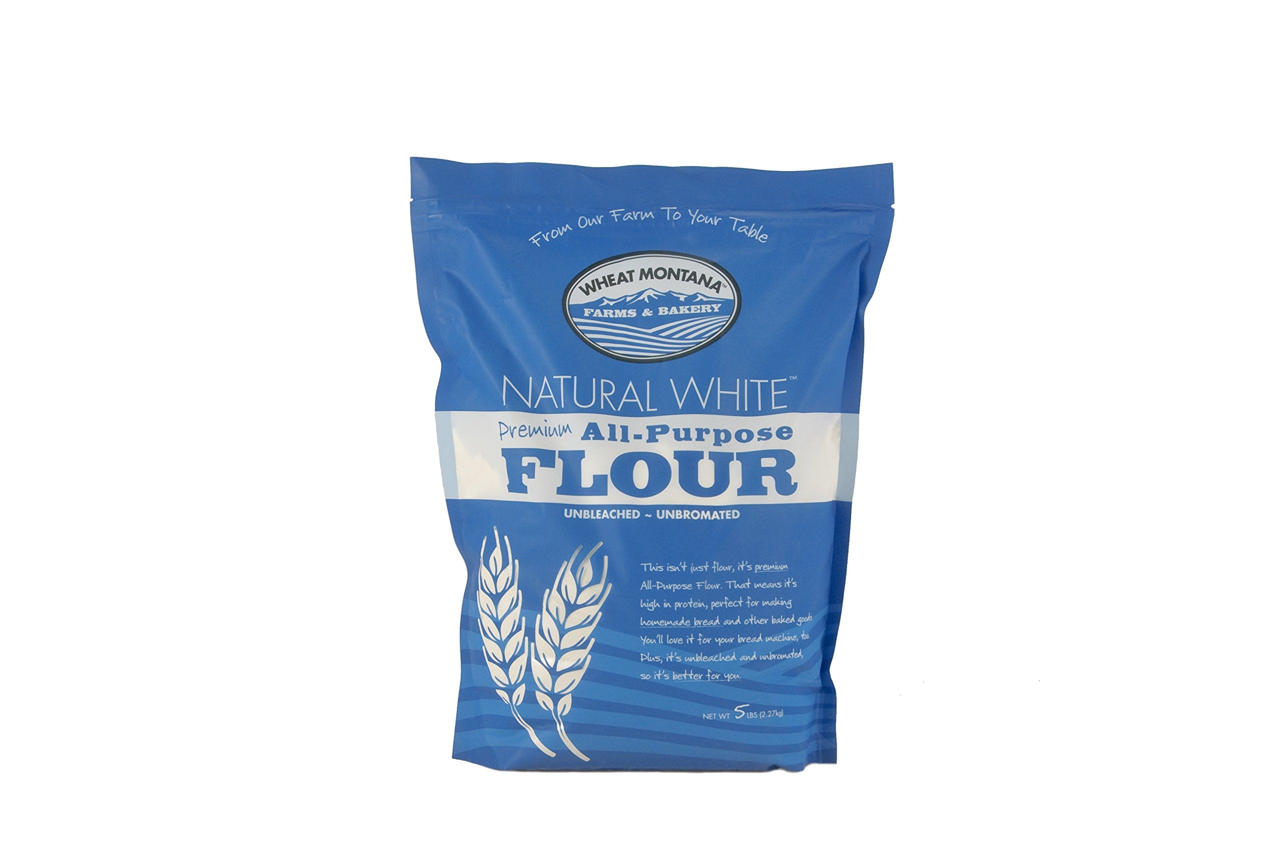 Wheat Montana front packaging highlighting resealable bag and farm-to-table quality