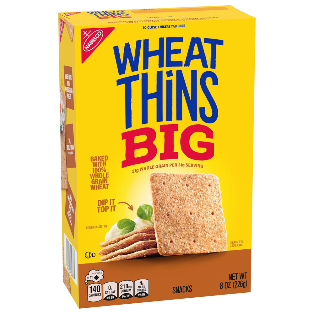 Wheat Thins on a casual snack table with drinks for gathering convenience