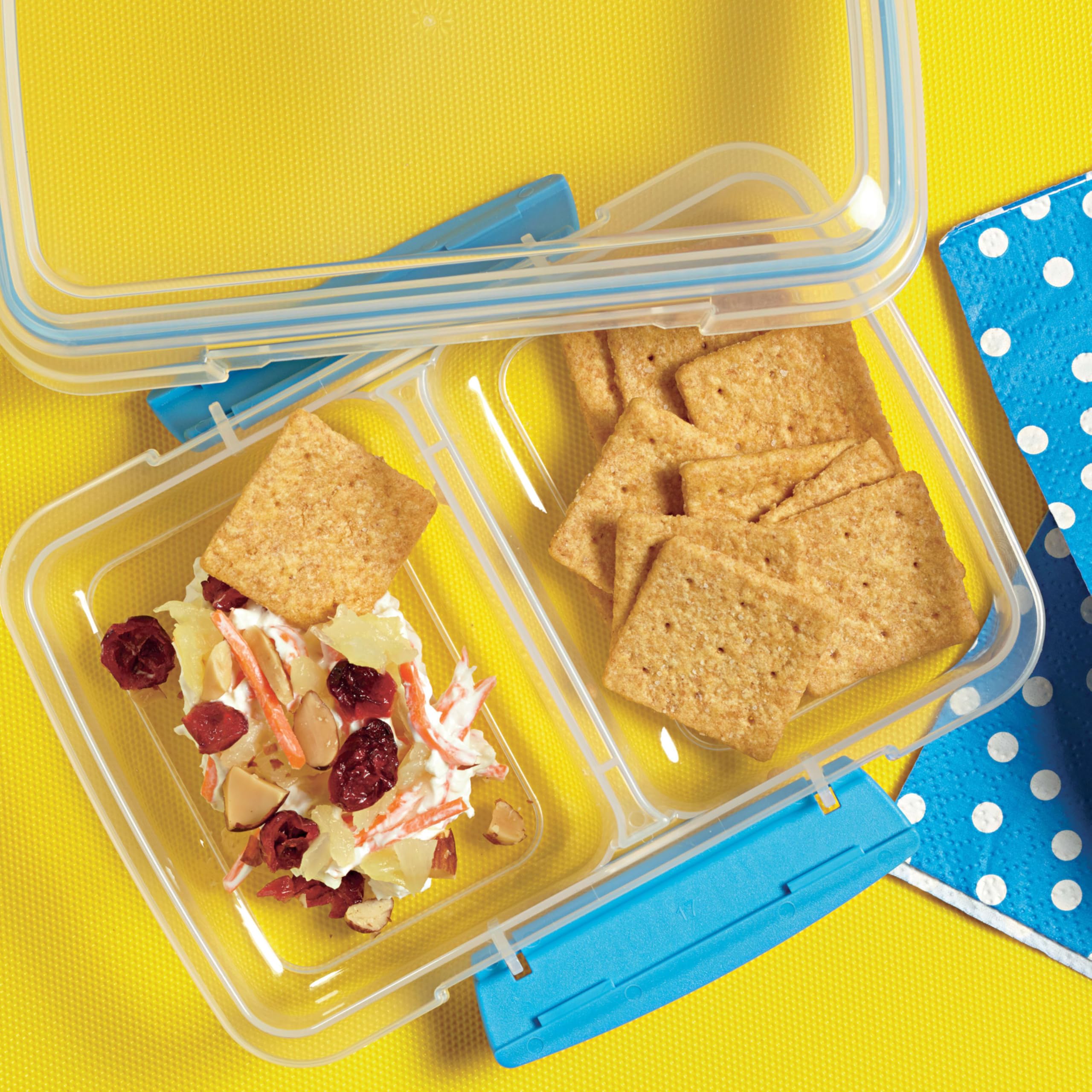 Wheat Thins nutrition label closeup showing whole grain content and serving info