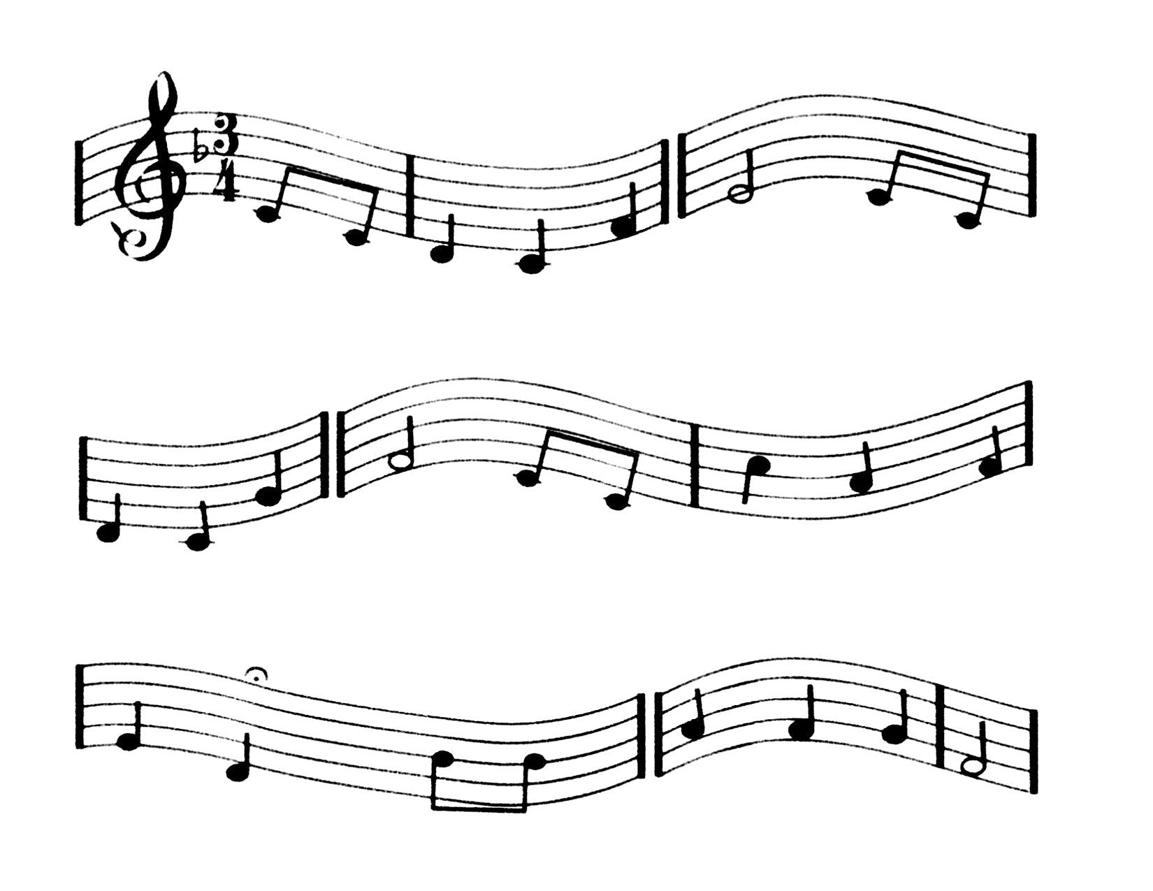 Whimsical Practicality front packaging showing three black music note strips for quick decoration