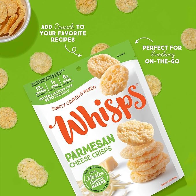 Whisps assorted flavor display showcasing variety and taste options