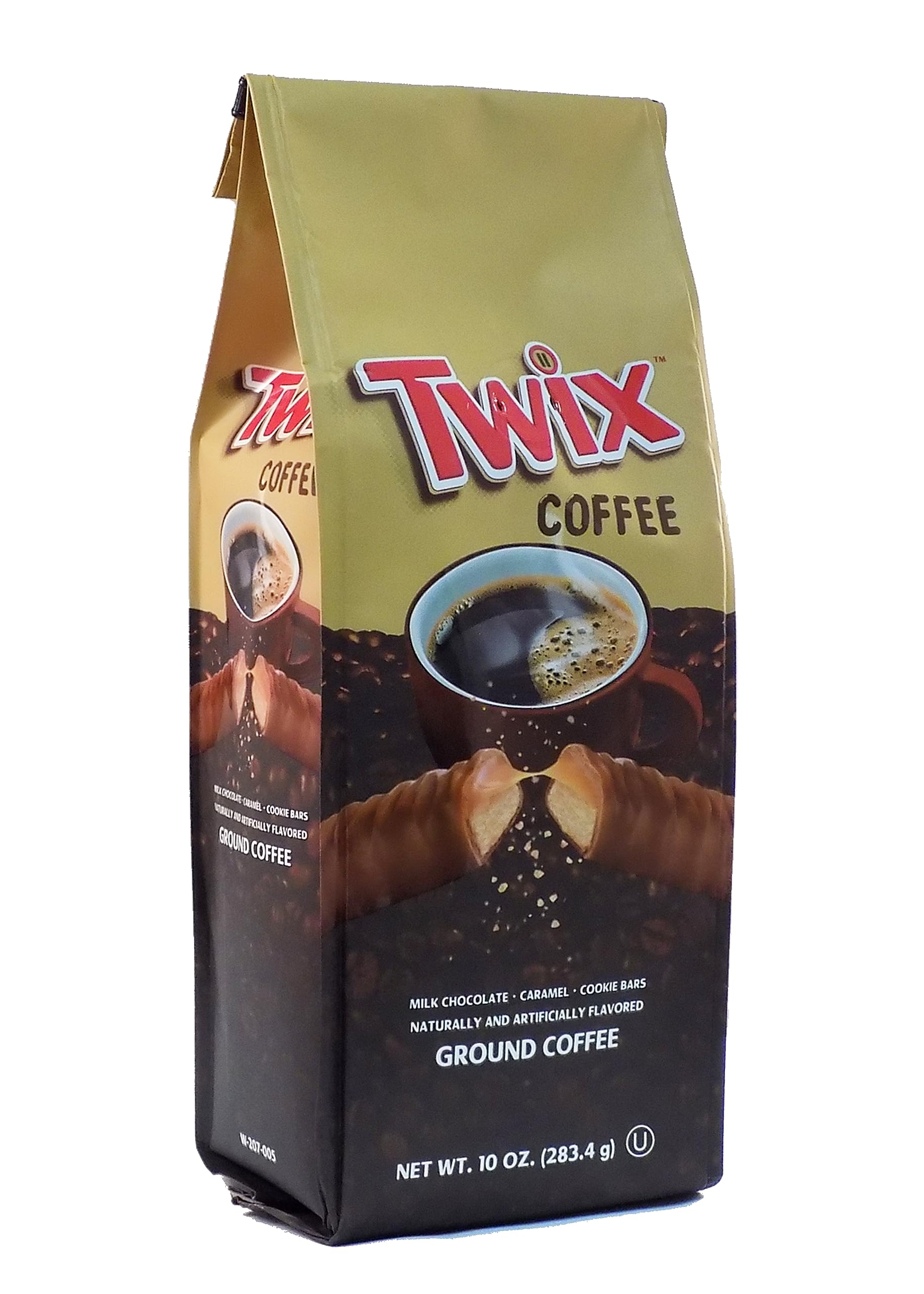 White Coffee Twix front packaging highlighting flavor and easy brewing