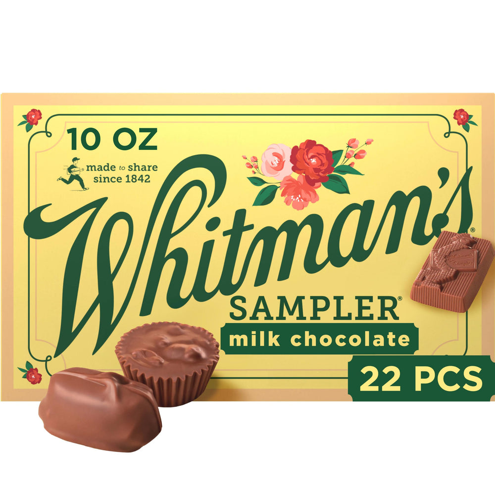 Whitman's gift box front view showing brand and ready-to-gift presentation