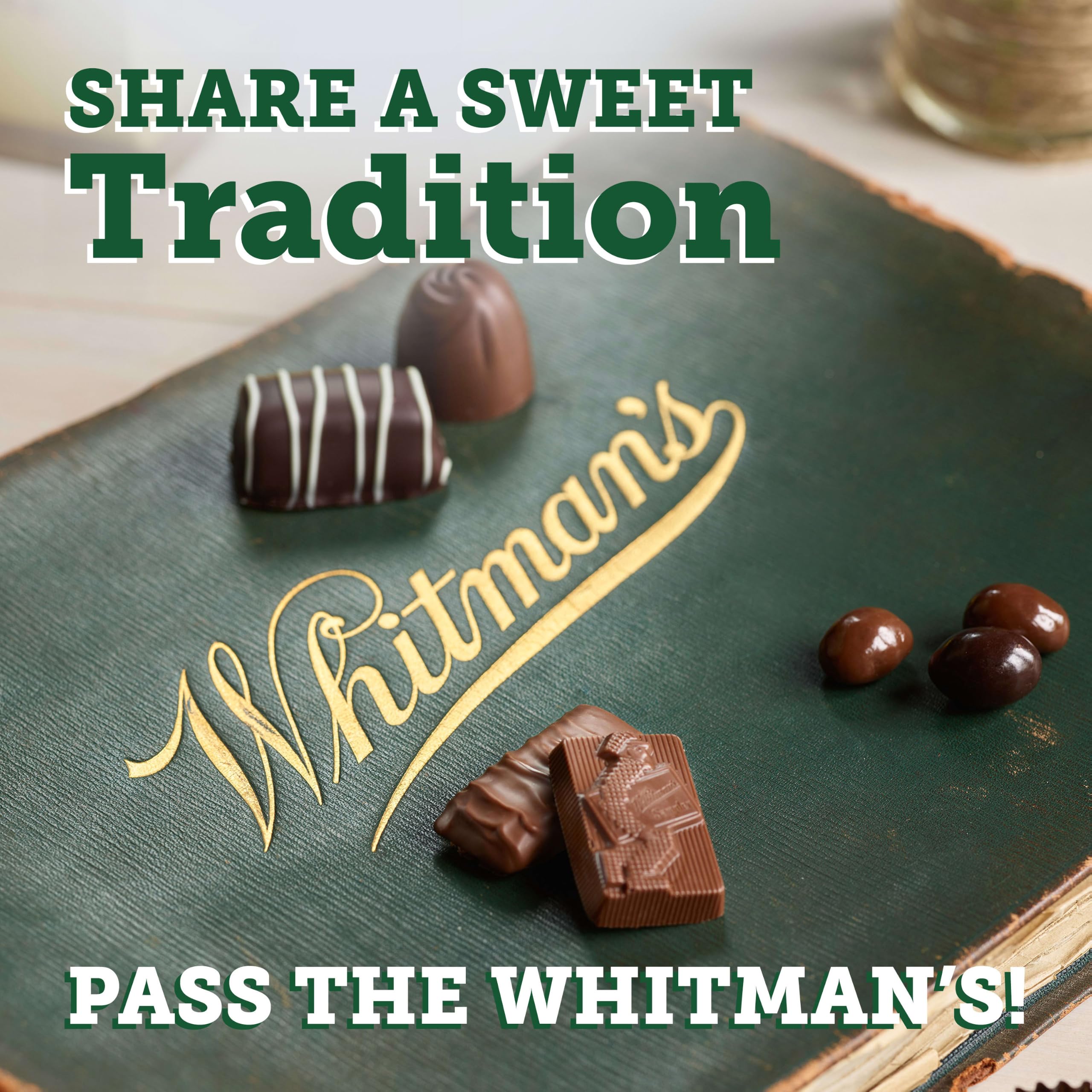 Whitman's product label close-up showing brand and freshness assurance
