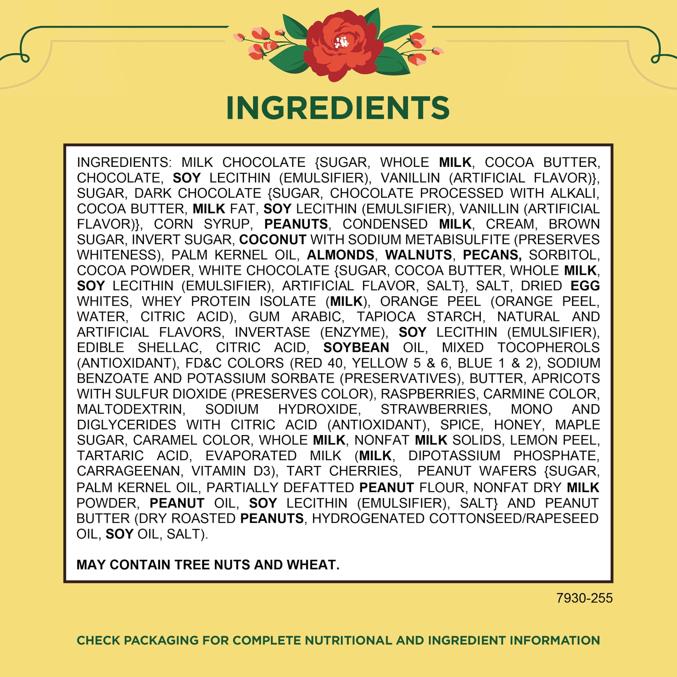 Whitman's assortment spread showing variety for sharing