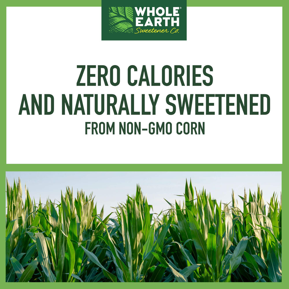 Whole Earth granulated erythritol close-up texture, sugar-like bulk for baking benefit