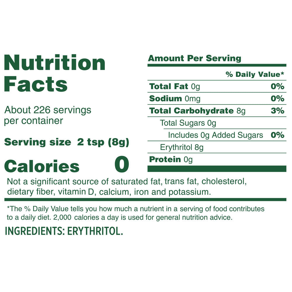 Whole Earth back label close-up showing ingredient source and non-GMO benefit