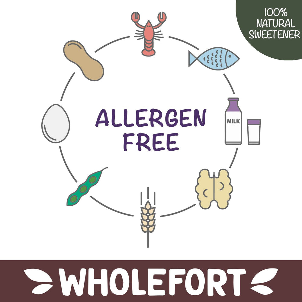 Wholefort bottle next to measuring spoon showing serving size