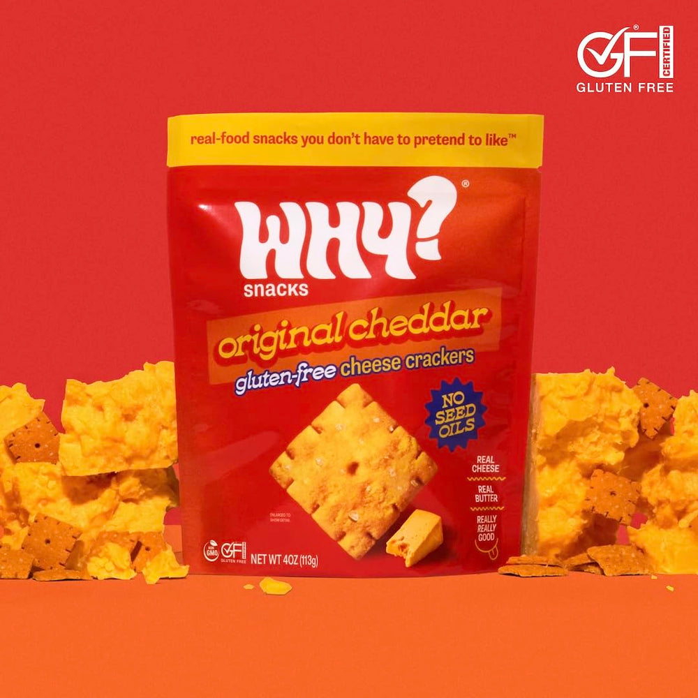 WHY? SNACKS edge-view of cracker texture, highlighting thinness and crunchy bite