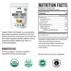 WHYZ open tin revealing finely powdered monk fruit extract ready for use and no fillers