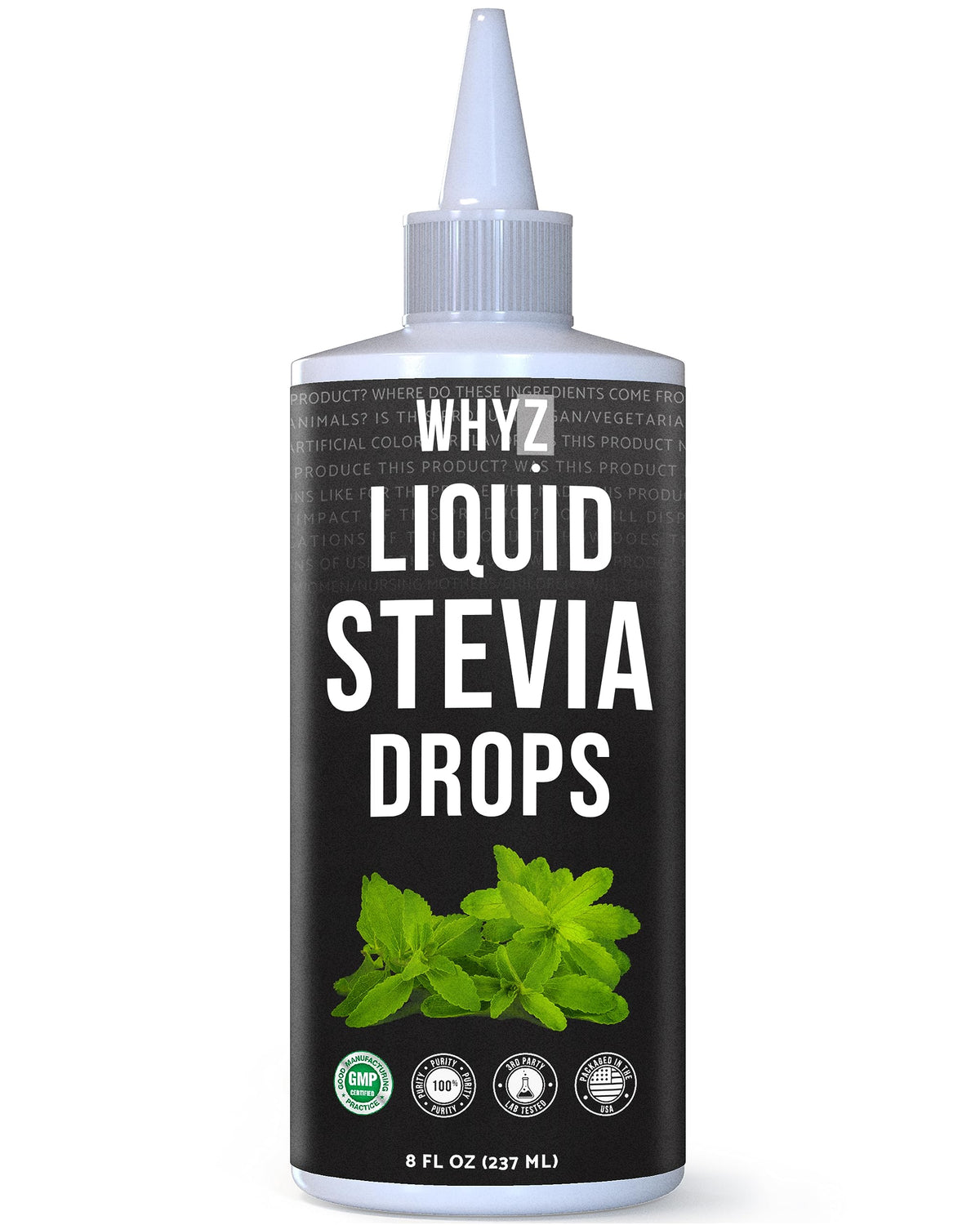 WHYZ front label showing product name and bottle benefits for clear identification