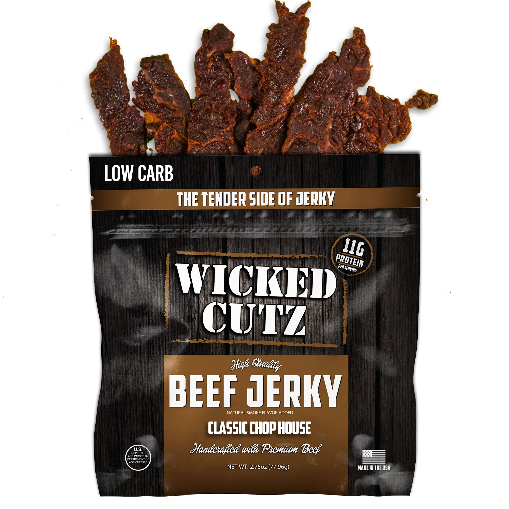 Wicked Cutz bag held in hand demonstrating portable snack benefit