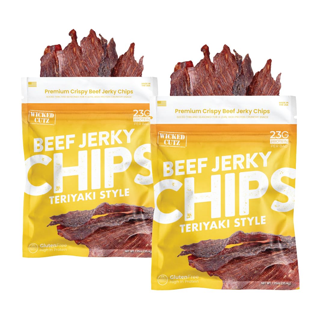 Wicked Cutz front packaging showing teriyaki flavor and protein claim