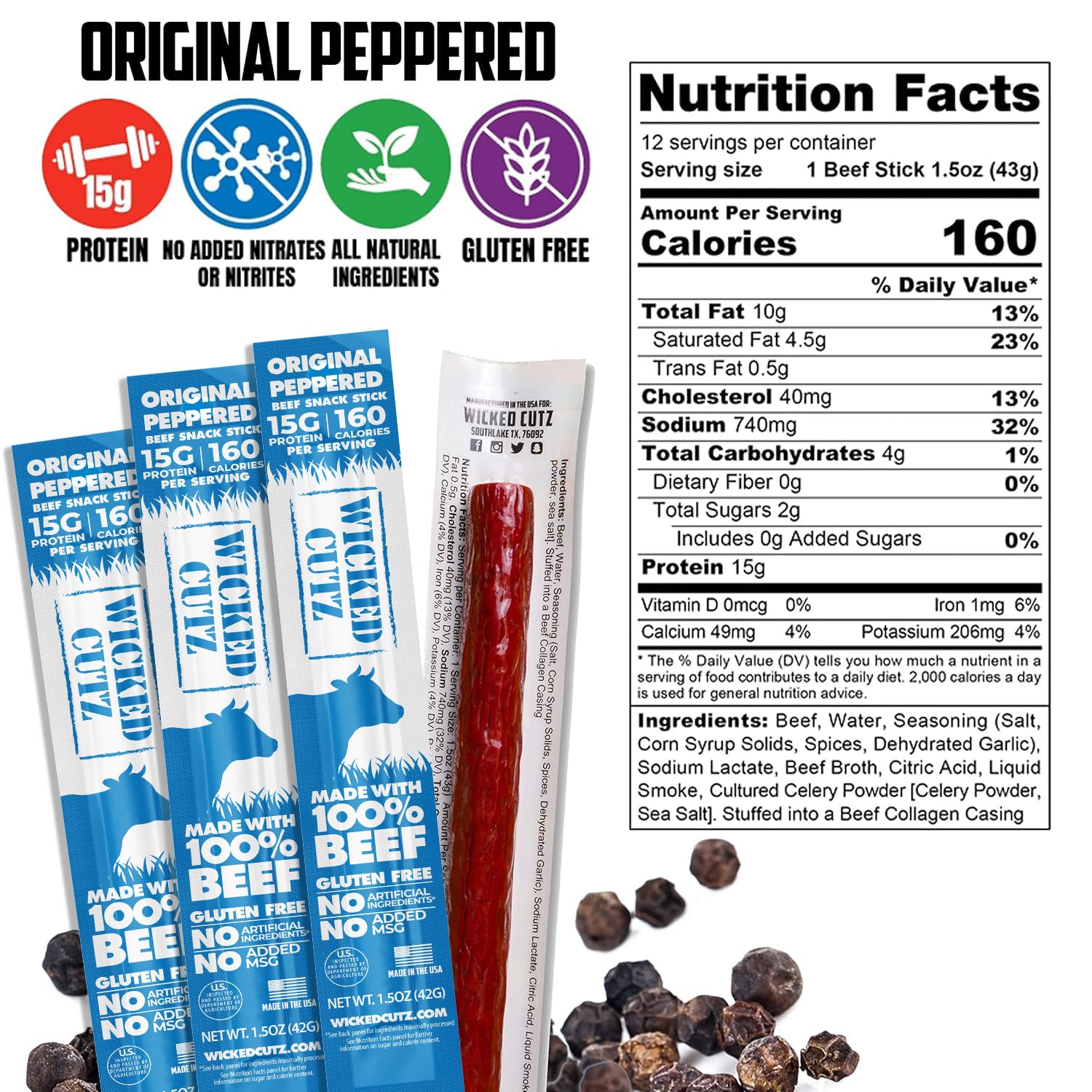 Wicked Cutz individually wrapped sticks piled for grab-and-go convenience