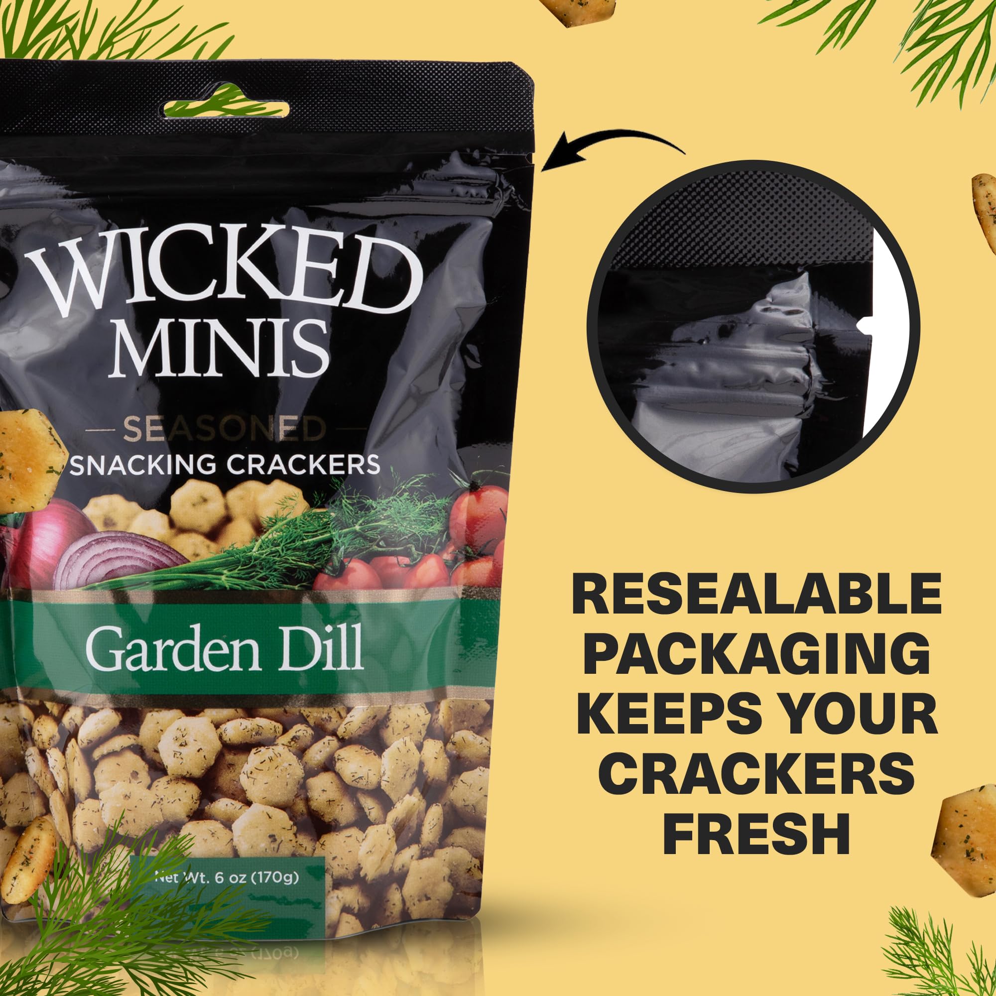 Wicked Mix open bag with resealable zipper preserving freshness for on-the-go snacks