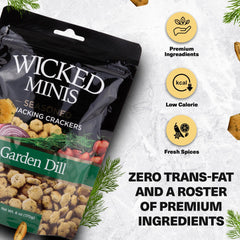 Wicked Mix crackers in bowl with soup demonstrating quick crunchy topping benefit