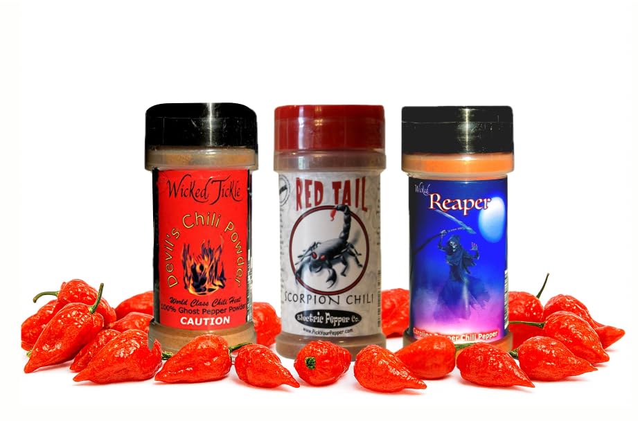 Wicked Reaper front packaging showcasing the three 2 oz jars and gift presentation benefit
