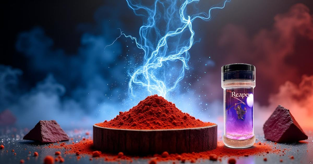 Wicked Reaper back label close‑up displaying ingredient info and safety warnings