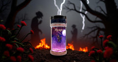 Wicked Reaper powder texture close‑up showing fine ground flakes for instant mixing