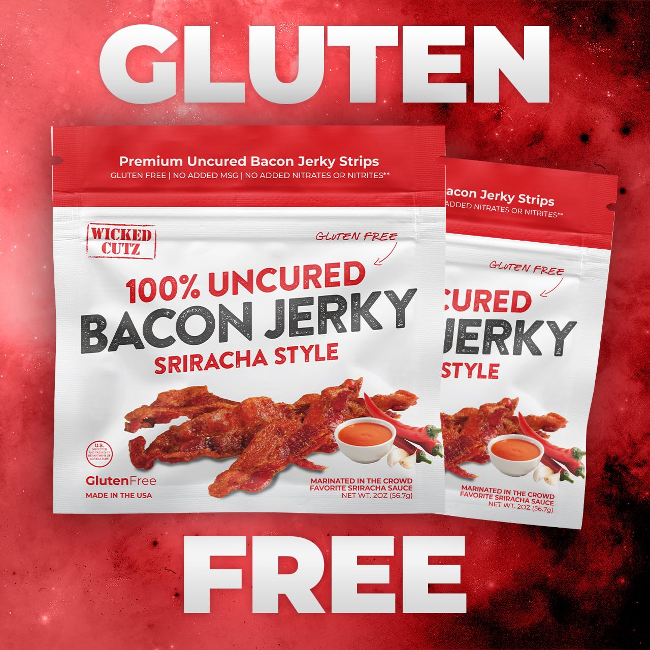 Wicked Cutz bacon served with cheese and nuts showing pairing ideas
