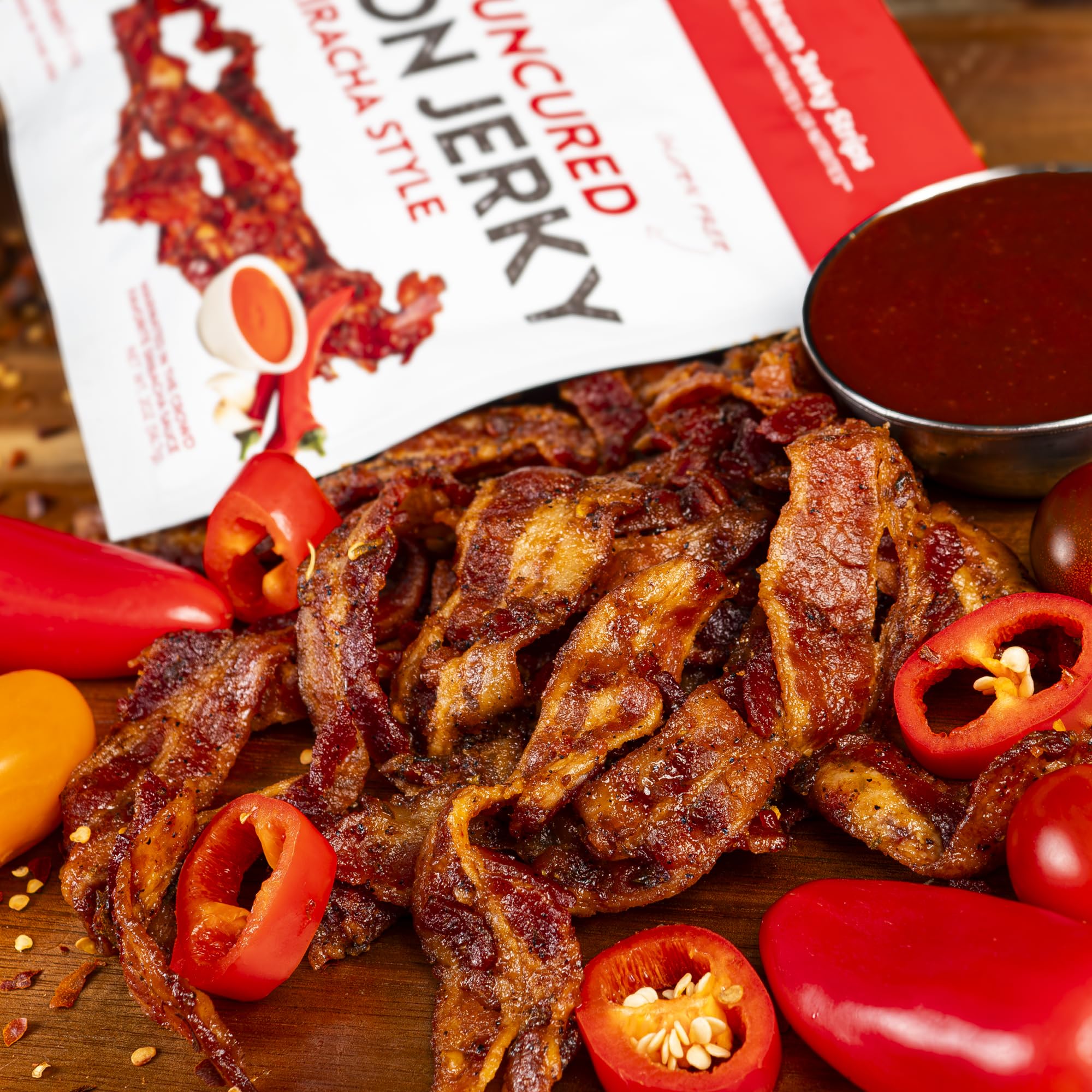 Wicked Cutz open bag with visible jerky pieces ready to eat for convenience