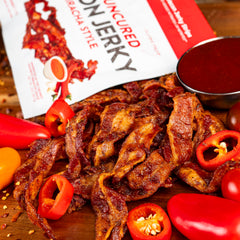 Wicked Cutz open bag with visible jerky pieces ready to eat for convenience