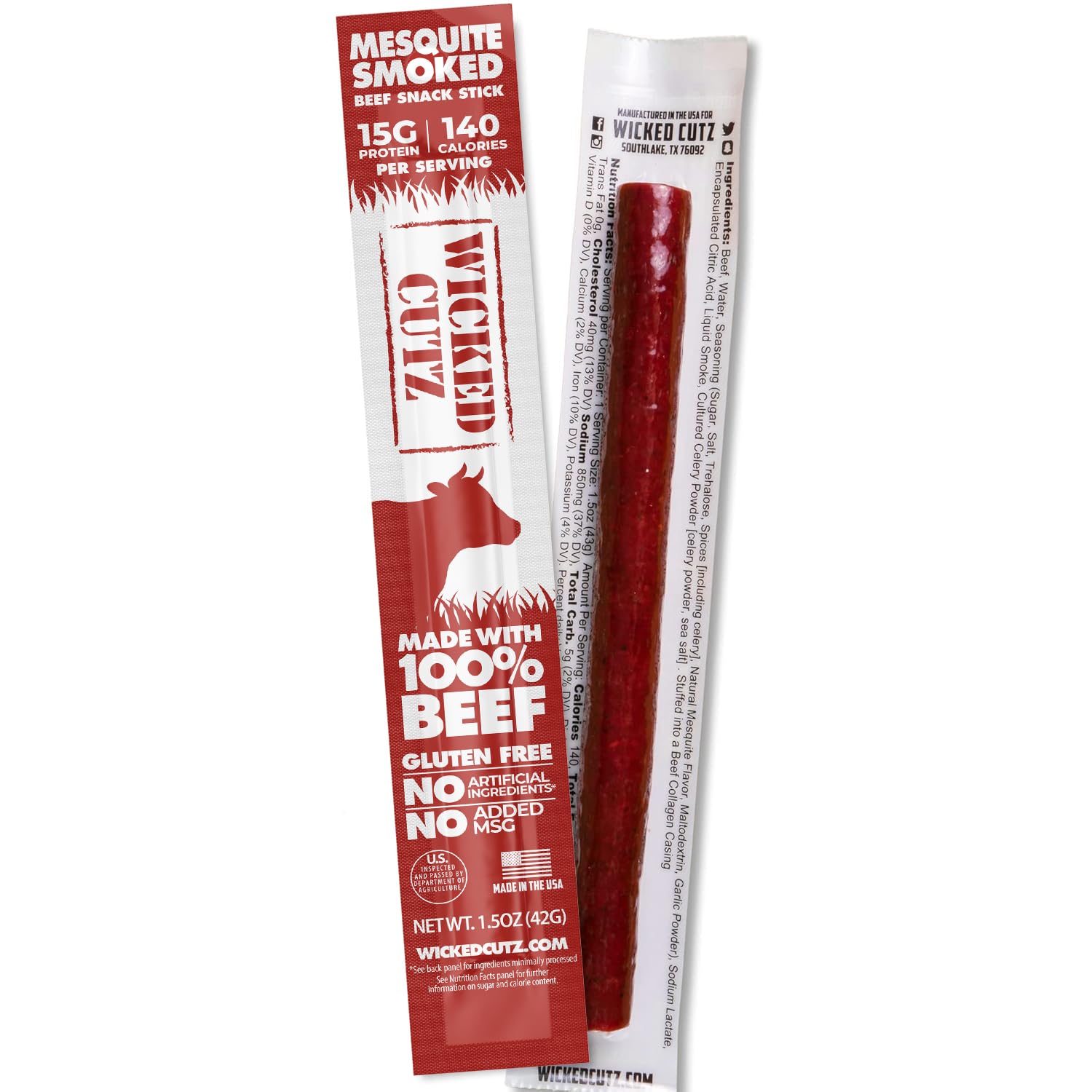 Wicked Cutz stick held in hand showing single-serve size and portion control