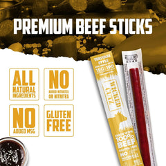 Wicked Cutz individually wrapped teriyaki stick ready for on-the-go snacking
