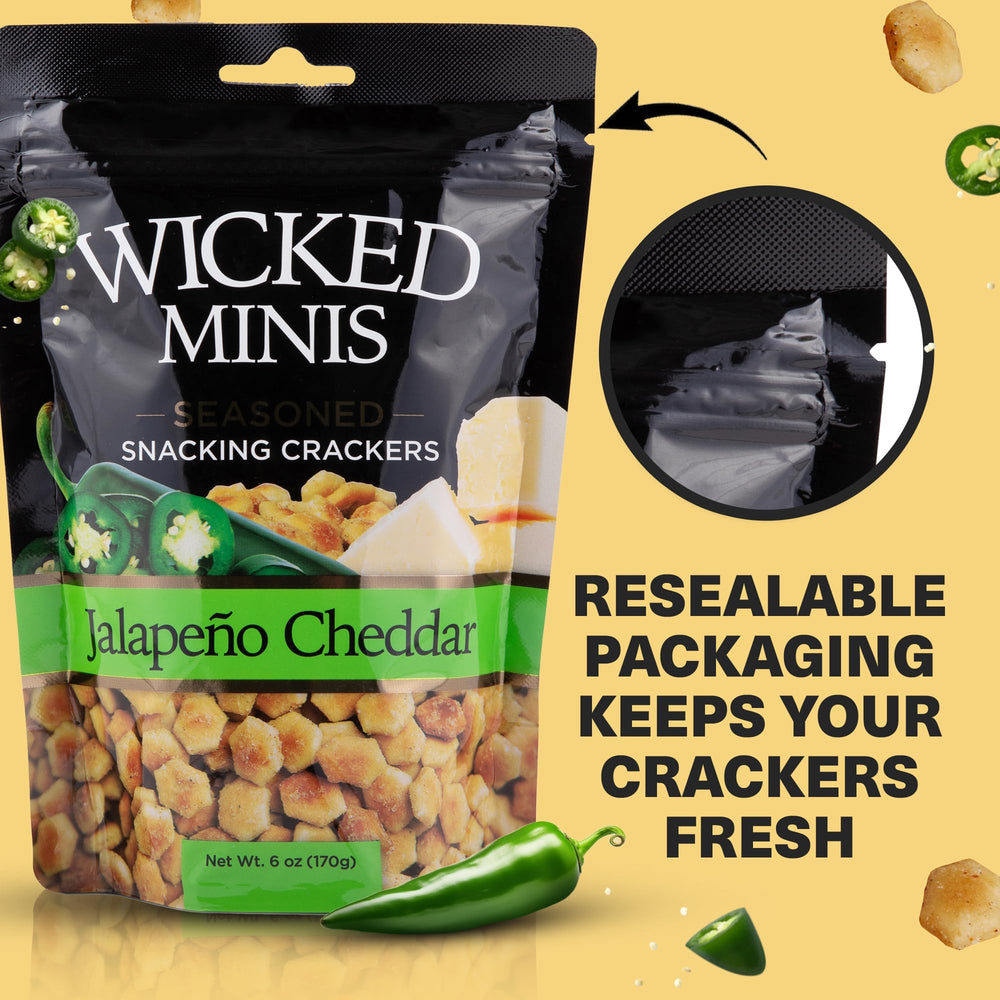 Wicked Mix resealable zipper detail preserving freshness for travel
