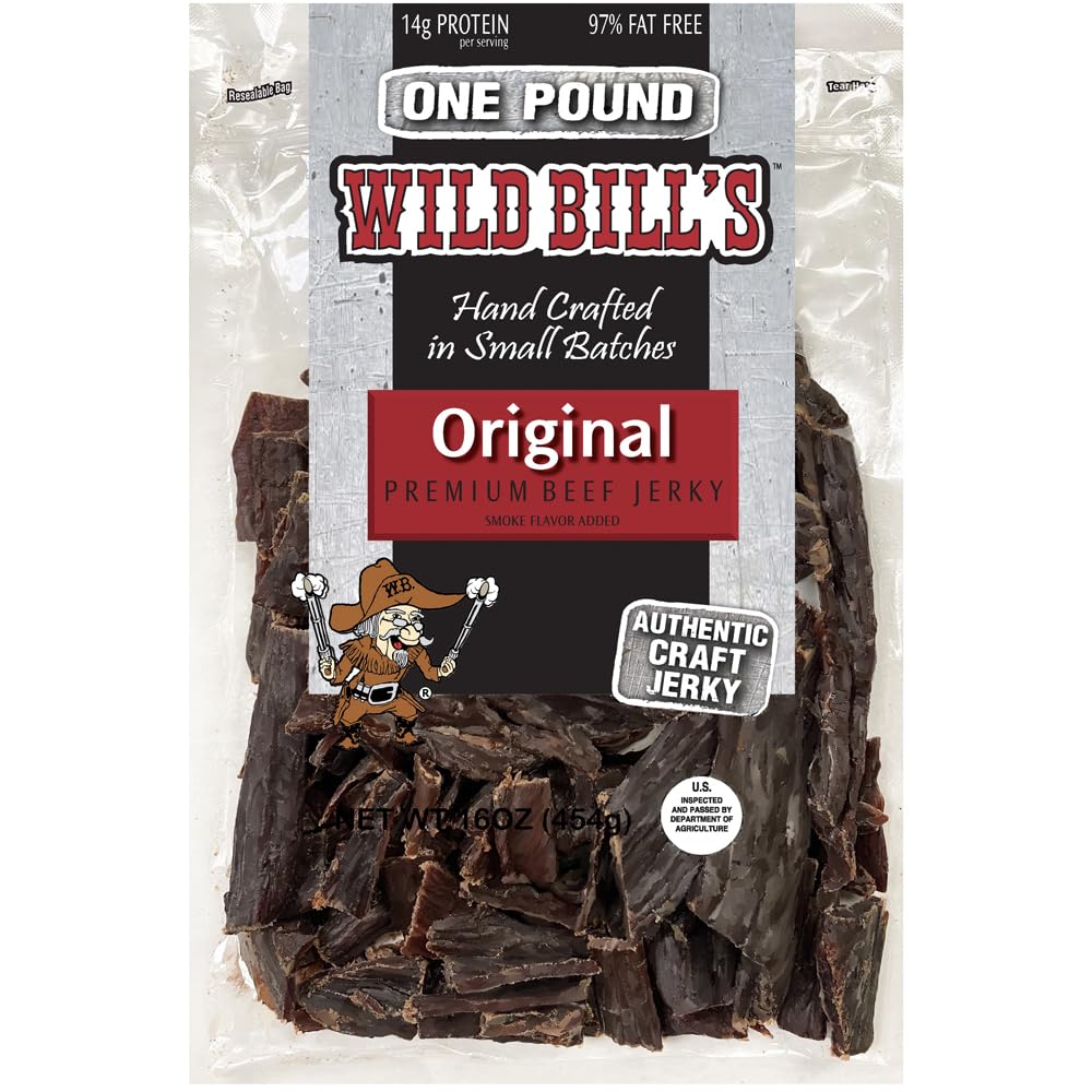 Wild Bill's front packaging showing 16 oz value pack and hearty smoked flavor