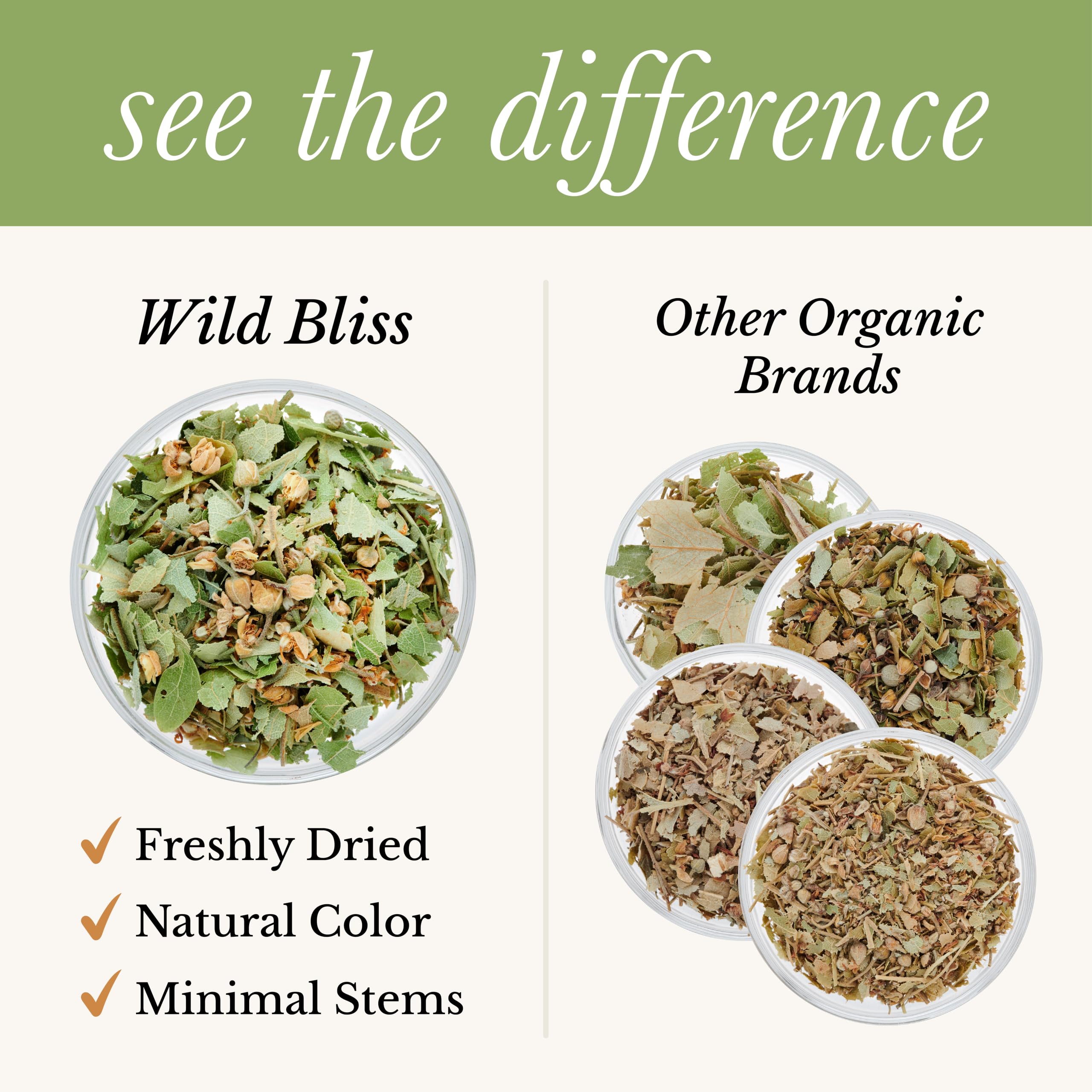 Wild Bliss iced linden tea in glass showcasing clear floral flavor and refreshment