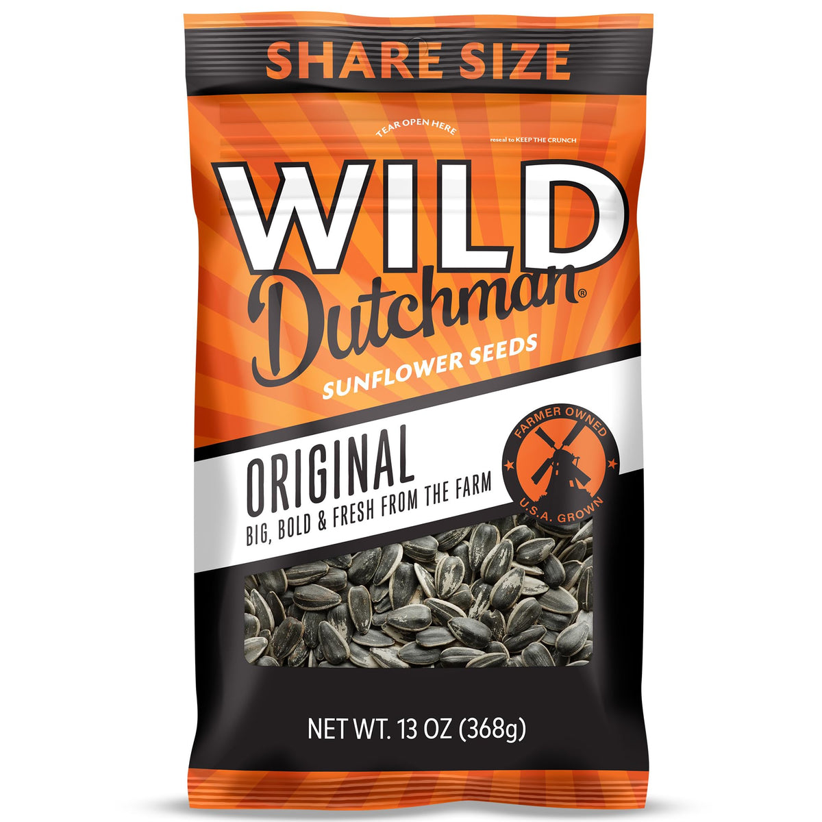 Wild Dutchman front packaging showing 13 oz bag and brand clarity for grab-and-go