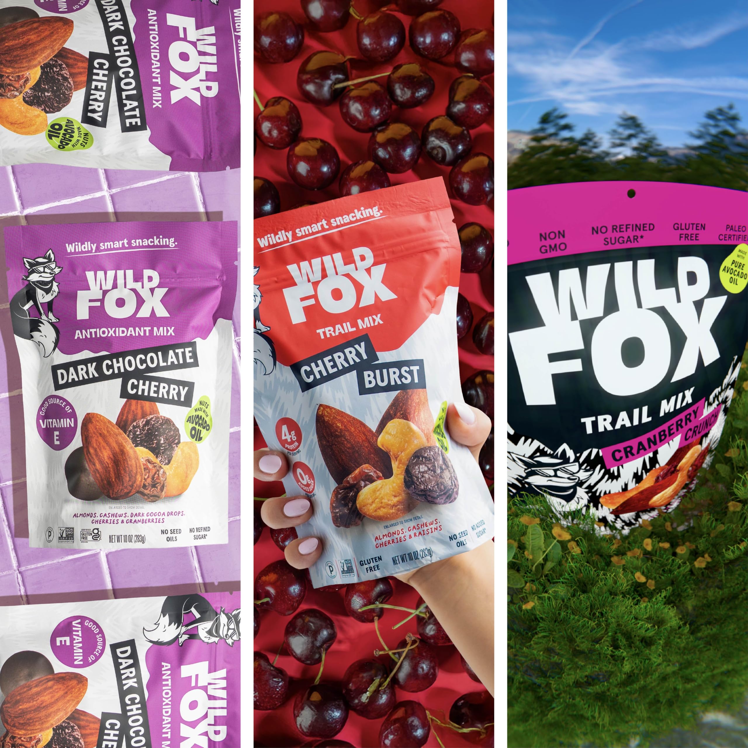 Wild Fox bag held in hand to show 10oz bag size and portability