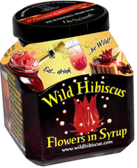 Wild Hibiscus jar front label showing product and gourmet appeal