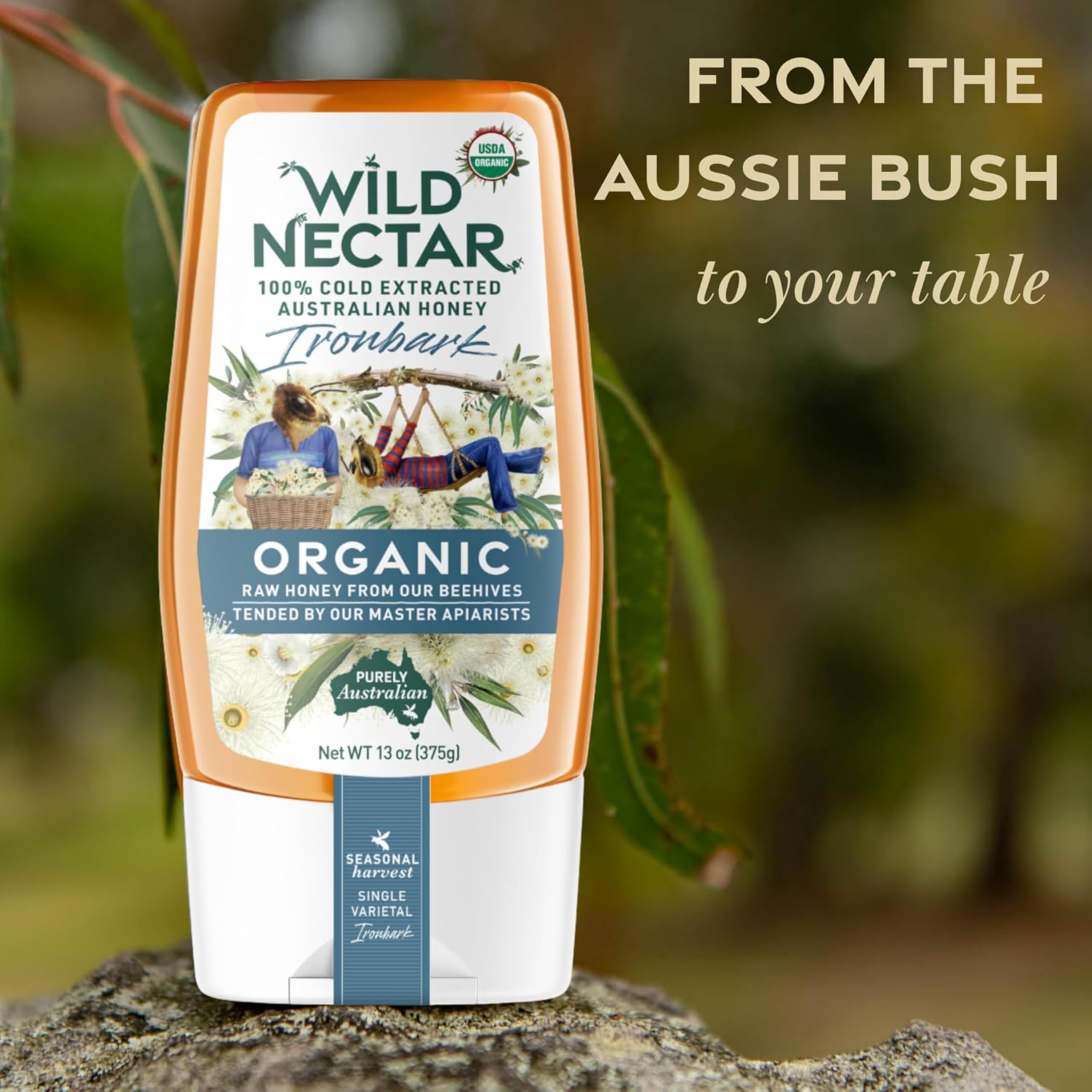 Wild Nectar hive in Australian bushland illustrating ethical sourcing and pristine nectar